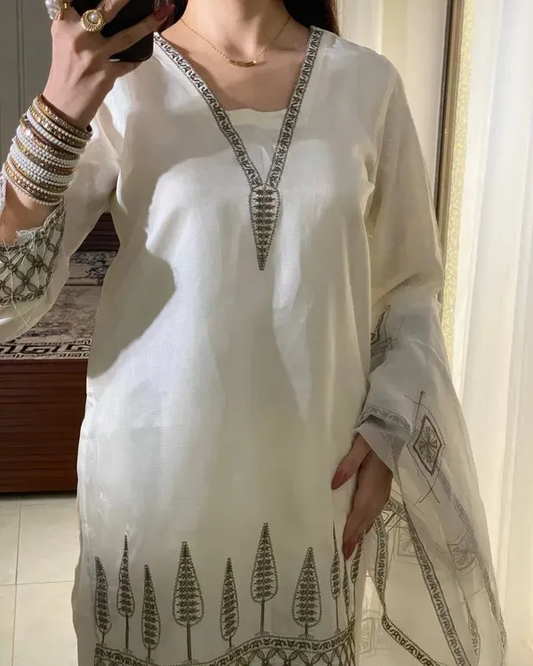Off_White_Designer_Natural_Crap_Embroidered_Kurta_Palazzo_Set_With_Dupatta_For_Women