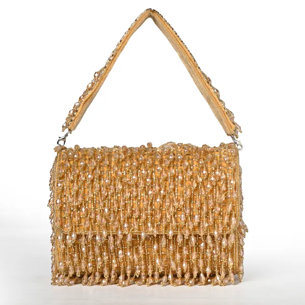 Golden_Velvet_Base_And_Glass_Beads_Work_Flap_Bag_For_Women