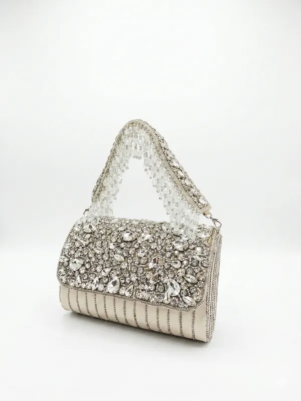 Beige_Suede_Base_And_Stone_Work_Flap_Bag_For_Women