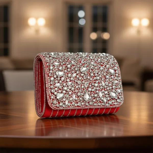 Red_Suede_Base_And_Stone_Work_Flap_Premium_Bag_For_Women