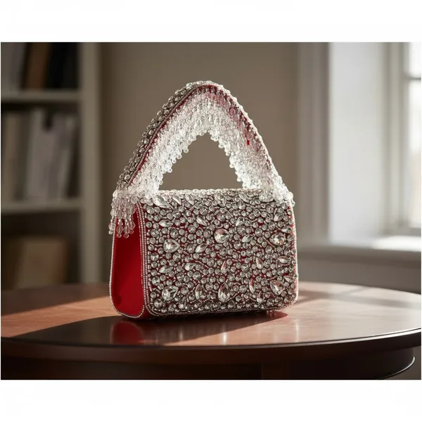 Red_Suede_Base_And_Stone_Work_Flap_Premium_Bag_For_Women