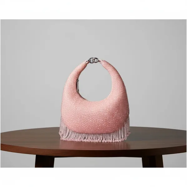Pink_Velvet_Base_And_Crystal_Beads_Work_Moon_Bag_For_Women