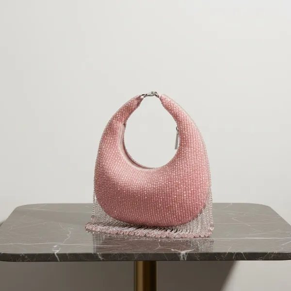Pink_Velvet_Base_And_Crystal_Beads_Work_Moon_Bag_For_Women
