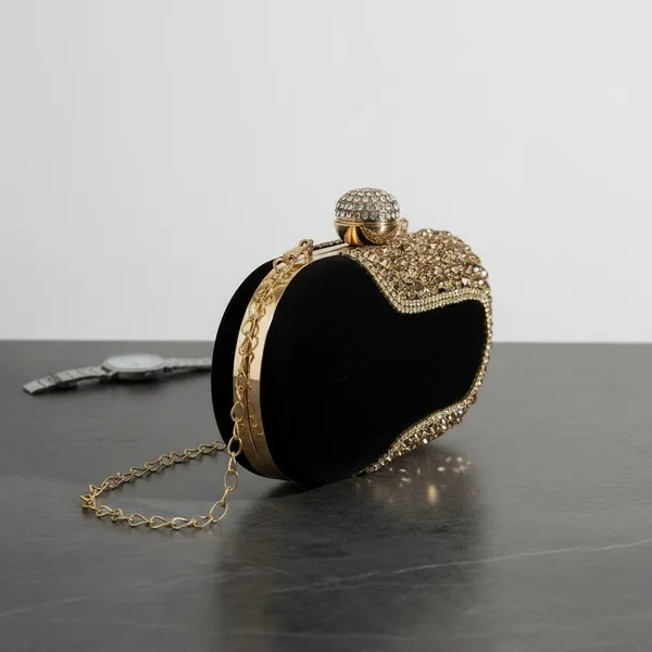 Black_Velvet_Base_And_Metal_Frame_And_Rhinestone_Work_Embroidered_Bag_For_Women