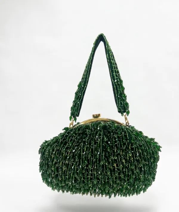 Green_Velvet_Base_And_Glass_Beads_Work_Batua_Bag_For_Women
