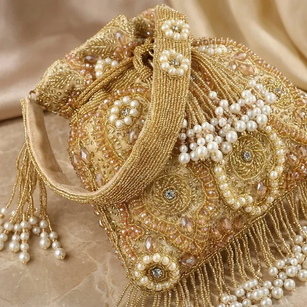 Golden_Velvet_Base_And_Beads_And_Glass_Beads_And_Pearl_Work_Potli_Bag_For_Women