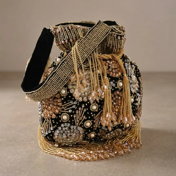 Black_Velvet_Base_And_Glass_Beads_And_Cutdana_Work_Potli_Bag_For_Women