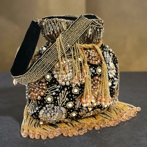Black_Velvet_Base_And_Glass_Beads_And_Cutdana_Work_Potli_Bag_For_Women