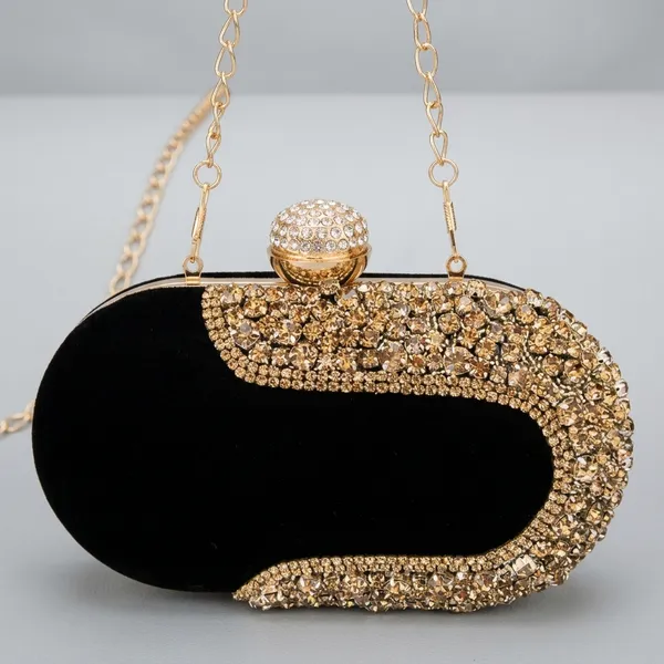 Black_Velvet_Base_And_Metal_Frame_And_Rhinestone_Work_Embroidered_Bag_For_Women