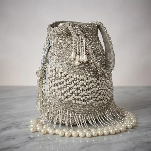 Silver_Cutdana_Work_And_Pearls_And_Silk_Fabric_Potli_Bag_For_Women