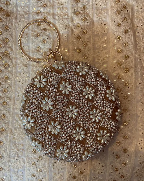 Brown_Silk_Base_And_Metal_Frame_And_Pearl_Work_Embroidered_Bag_For_Women