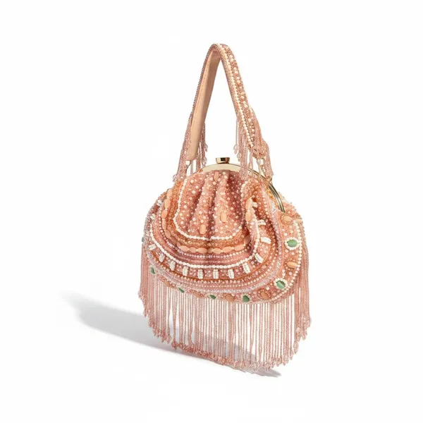 Peach_Silk_Base_And_Stone_And_Pearl_Work_Batua_Bag_For_Women