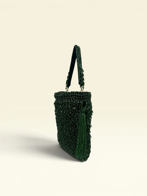Green_Velvet_Base_And_Beads_Work_Potli_Bag_For_Women