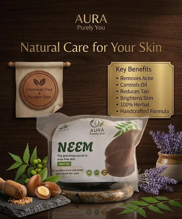 Aura_Purely_You_Neem_Herbal_Soap_-_Natural_Skincare_For_Acne_&_Tan_Pack_Of_2