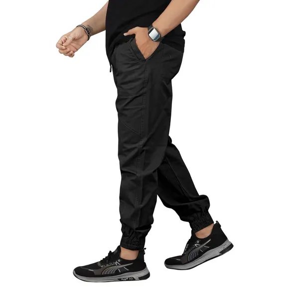 Cotton_Cargo_Pants_Slim_Fit_Comfort_Wear_Elastic_Waistband_Tapered_Ankle_Design
