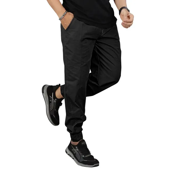 Cotton_Cargo_Pants_Slim_Fit_Comfort_Wear_Elastic_Waistband_Tapered_Ankle_Design