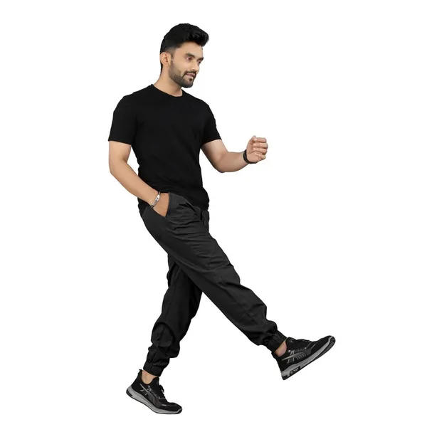 Cotton_Cargo_Pants_Slim_Fit_Comfort_Wear_Elastic_Waistband_Tapered_Ankle_Design