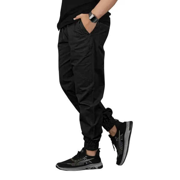 Cotton_Cargo_Pants_Slim_Fit_Comfort_Wear_Elastic_Waistband_Tapered_Ankle_Design
