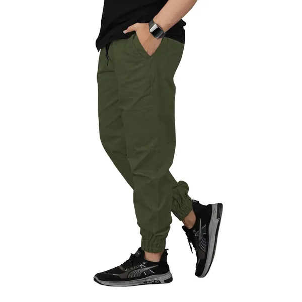 Cotton_Cargo_Pants_Slim_Fit_Comfort_Wear_Elastic_Waistband_Tapered_Ankle_Design