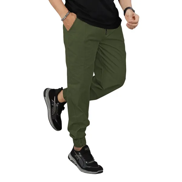 Cotton_Cargo_Pants_Slim_Fit_Comfort_Wear_Elastic_Waistband_Tapered_Ankle_Design
