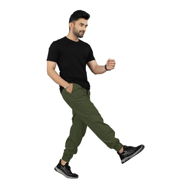 Cotton_Cargo_Pants_Slim_Fit_Comfort_Wear_Elastic_Waistband_Tapered_Ankle_Design