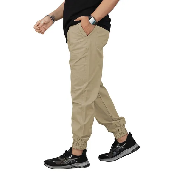 Cotton_Cargo_Pants_Slim_Fit_Comfort_Wear_Elastic_Waistband_Tapered_Ankle_Design