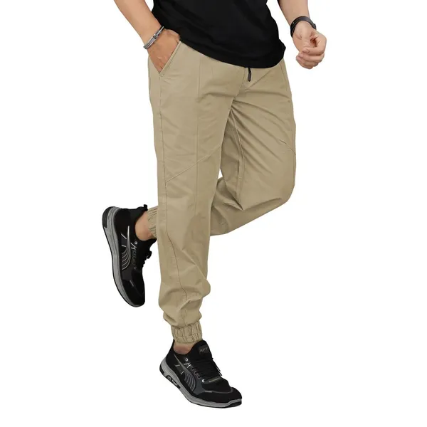 Cotton_Cargo_Pants_Slim_Fit_Comfort_Wear_Elastic_Waistband_Tapered_Ankle_Design
