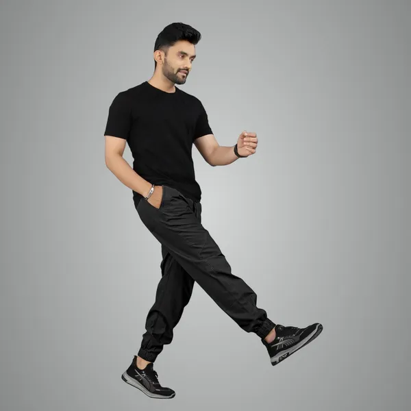 Cotton_Cargo_Pants_Slim_Fit_Comfort_Wear_Elastic_Waistband_Tapered_Ankle_Design