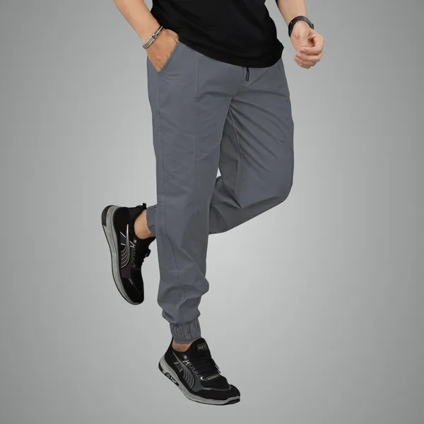 Cotton_Cargo_Pants_Slim_Fit_Comfort_Wear_Elastic_Waistband_Tapered_Ankle_Design