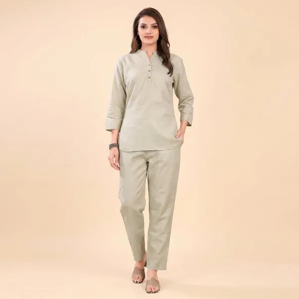 Beige_Premium_Cotton_Linen_Co_Ord_Set_For_Women