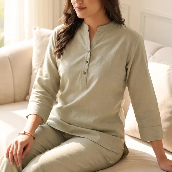 Beige_Premium_Cotton_Linen_Co_Ord_Set_For_Women