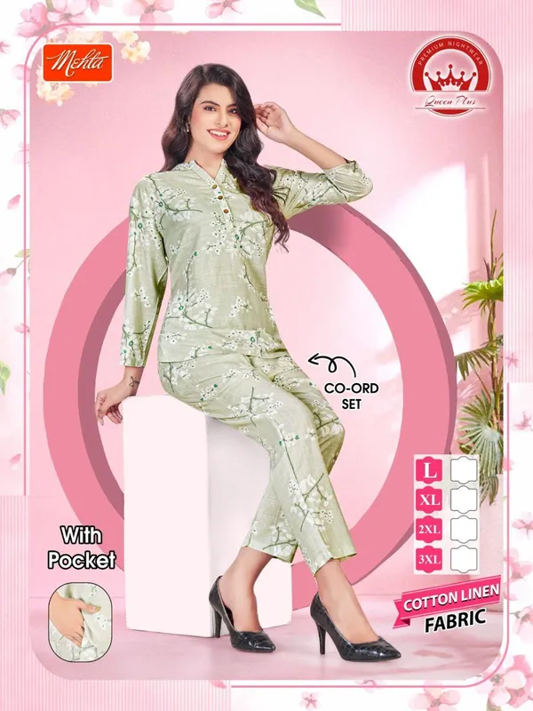 Light_Green_Floral_Print_Cotton_Linen_Co_Ord_Set_For_Women