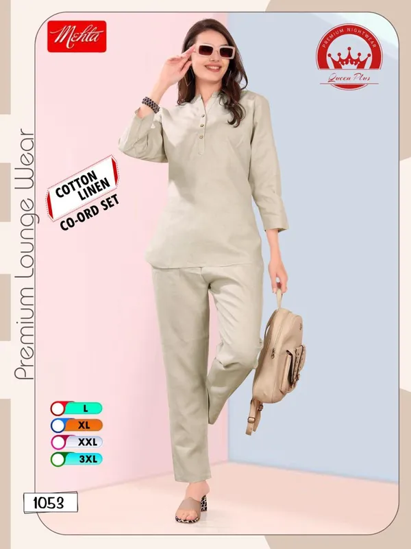Beige_Premium_Cotton_Linen_Co_Ord_Set_For_Women
