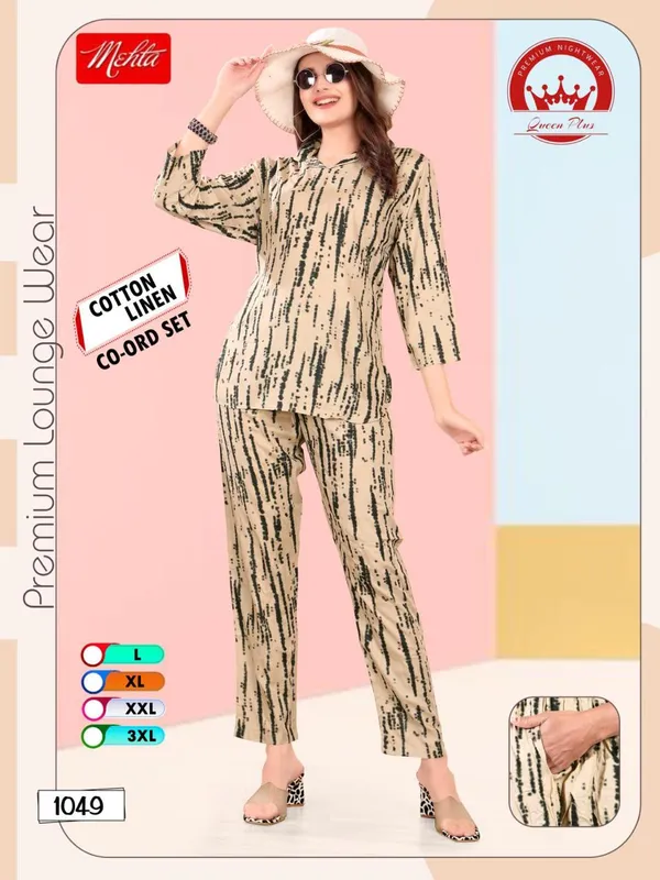 Yellow_Premium_Cotton_Linen_Abstract_Print_Co_Ord_Set_For_Women