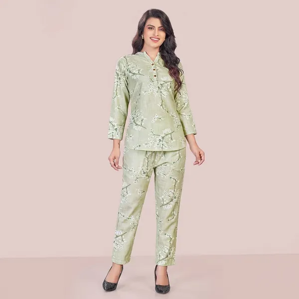 Light_Green_Floral_Print_Cotton_Linen_Co_Ord_Set_For_Women