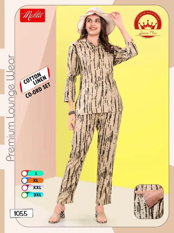 Yellow_Premium_Cotton_Linen_Abstract_Print_Co_Ord_Set_For_Women