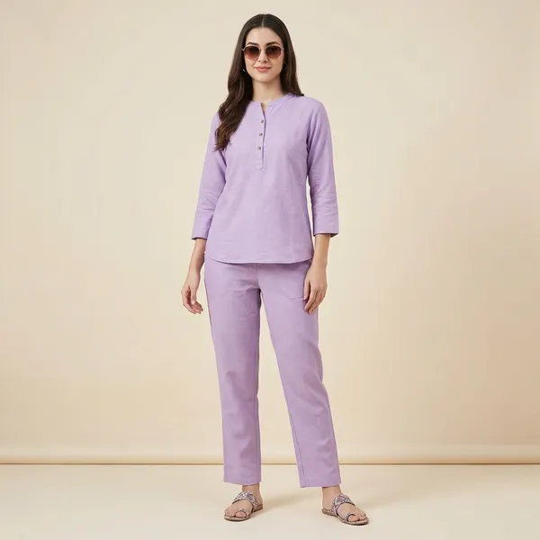 Lavender_Premium_Cotton_Linen_Co_Ord_Set_For_Women