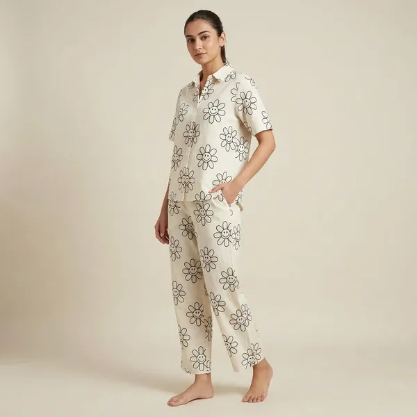 Off_White_Premium_Cotton_Linen_Loungewear_Set_Floral_Print_Co_Ord_Set_For_Women