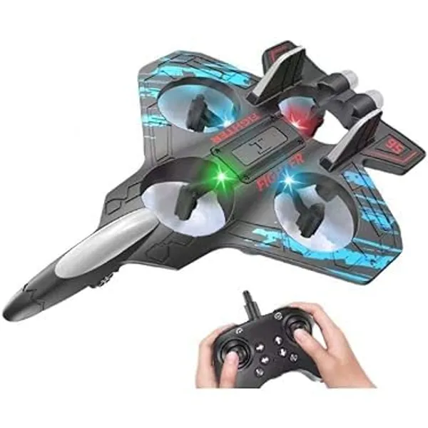Fighter_Jet_Rc_Plane,_2.4Ghz_Foam_Remote_Control_Airplane_–_Easy_Fly_Gyro_Stabilized_Rc_Jet_For_Kids_And_Adults,_Led_Lights,_Stunts,_Long_Range,_Ready_To_Fly