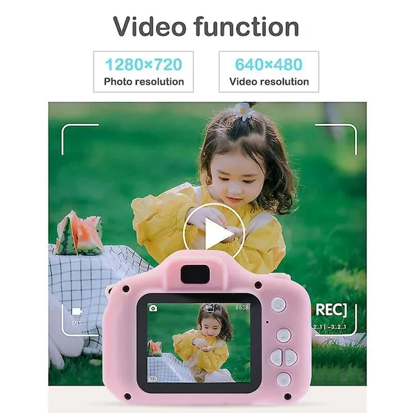 This_Rechargeable_Kids'_Digital_Camera_Is_A_Popular_Toy_Designed_For_Children_Aged_3_To_12._It_Features_A_Lightweight,_Child_Friendly_Design_And_Typically_Offers_1080P_Hd_Video_Recording_And_Varying_Photo_Resolutions,_Such_As_12Mp_Or_13Mp