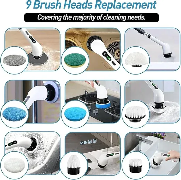 Cordless Electric_Spin_Scrubber Is_A_Multi_Functional_Cleaning_Tool_Designed_To_Tackle_Various_Household_Surfaces_With_Minimal_Effort._It_Typically_Features_A_High_Torque_Motor_With_Adjustable_Speeds_And_Multiple_Interchangeable_Heads_To_Handle_Everything_From_Delicate_Polishing_To_Heavy_Duty_Scrubbing