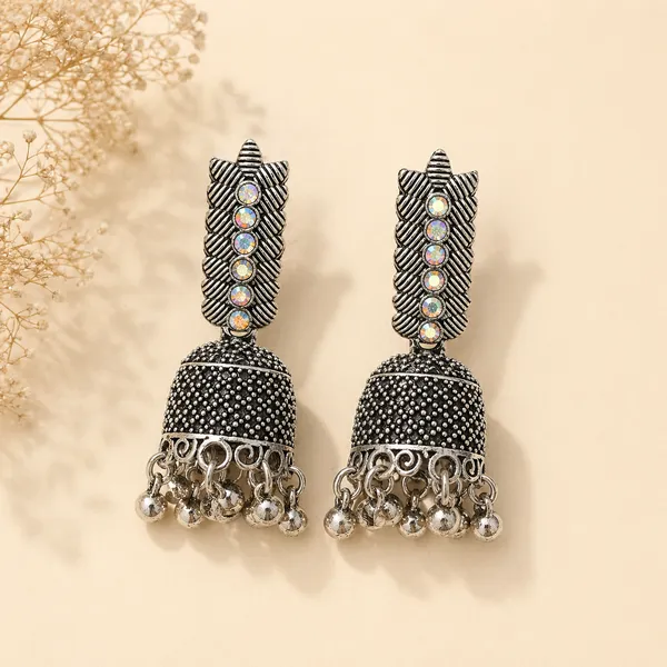 Oxidized_Silver_Toned_Brass_Jhumka_Earrings_With_Colourful_Stone_Embellishments