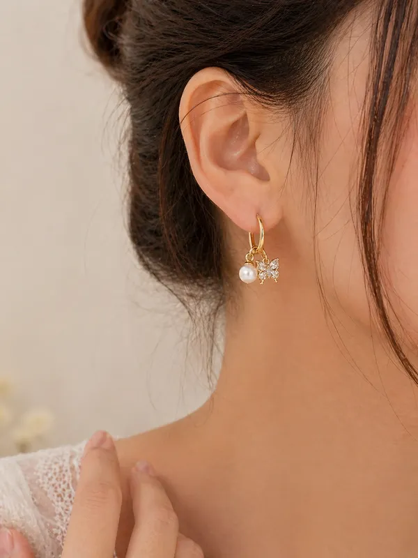 Pearl_And_Butterfly_Charm_Gold_Toned_Brass_Hoop_Earrings_By_Scope_Jewellery