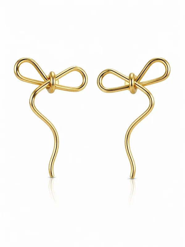 Gold_Toned_Brass_D_Wire_Bow_Dangle_Earrings