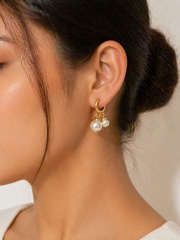 Elegant_Pearl_Drop_Earrings_With_Gold_Toned_Brass_Hoops_And_Star_Accent