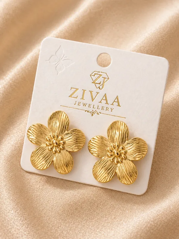 Gold_Plated_Brass_Flower_Stud_Earrings