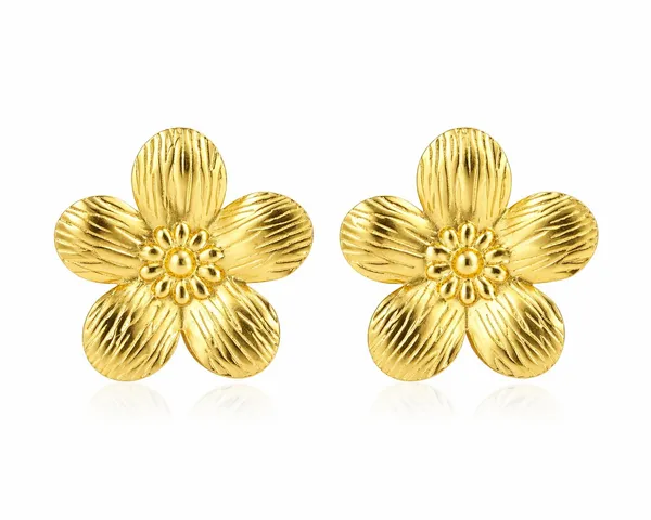 Gold_Plated_Brass_Flower_Stud_Earrings