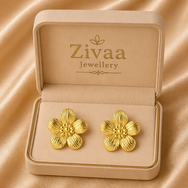 Gold_Plated_Brass_Flower_Stud_Earrings