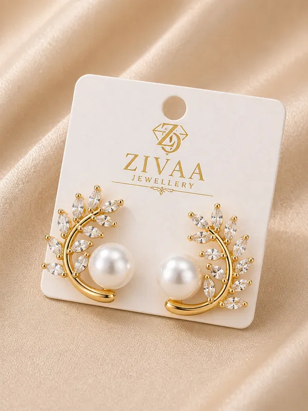 Golden_Pearl_Stud_Earrings_With_Crystal_Embellishments