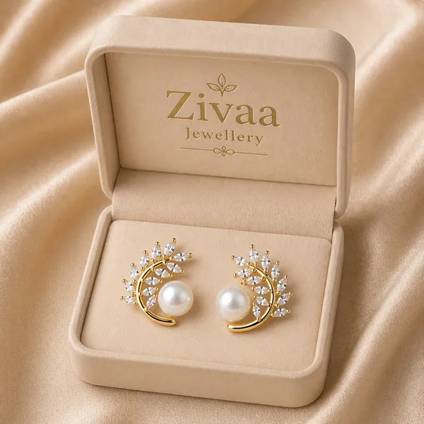 Golden_Pearl_Stud_Earrings_With_Crystal_Embellishments